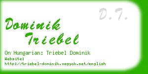 dominik triebel business card